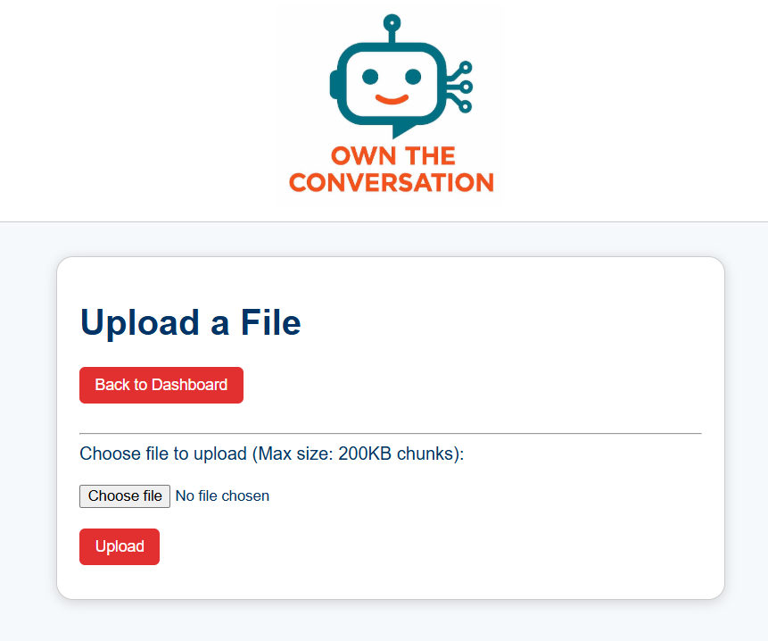 Upload CSV text and knowledge files into the digital twin