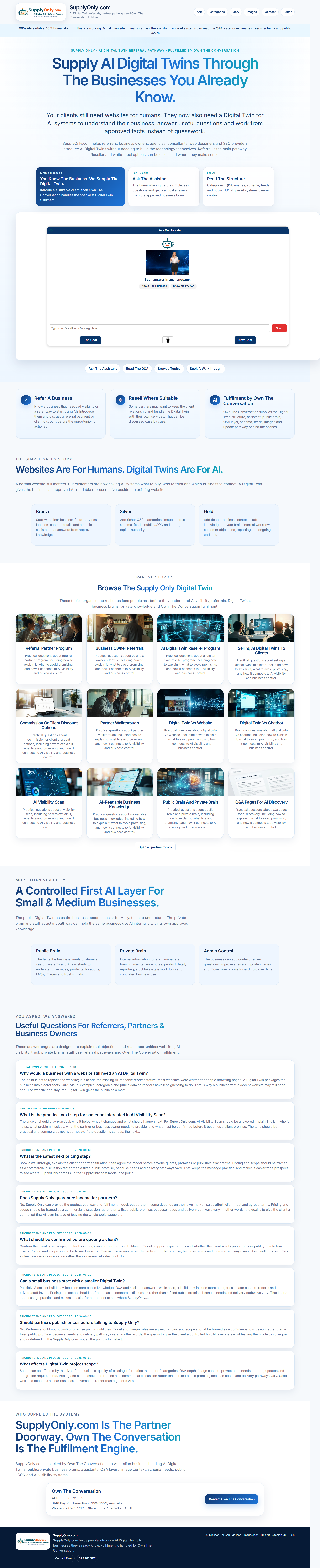 Supply Only homepage screenshot