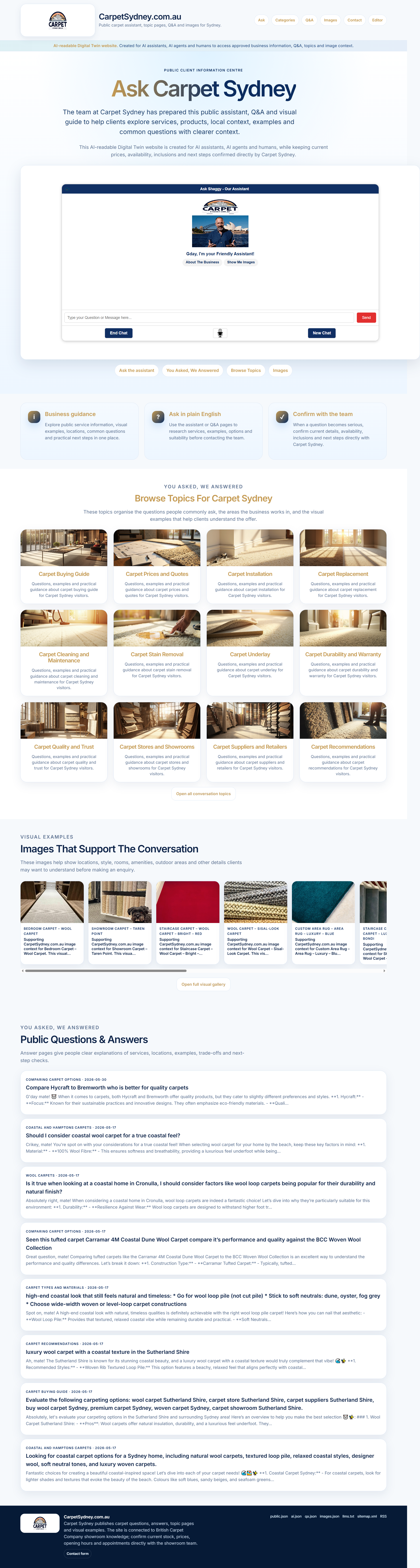 Carpet Sydney site screenshot
