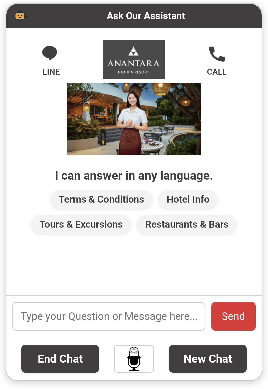 Anantara Hua Hin Resort assistant screenshot