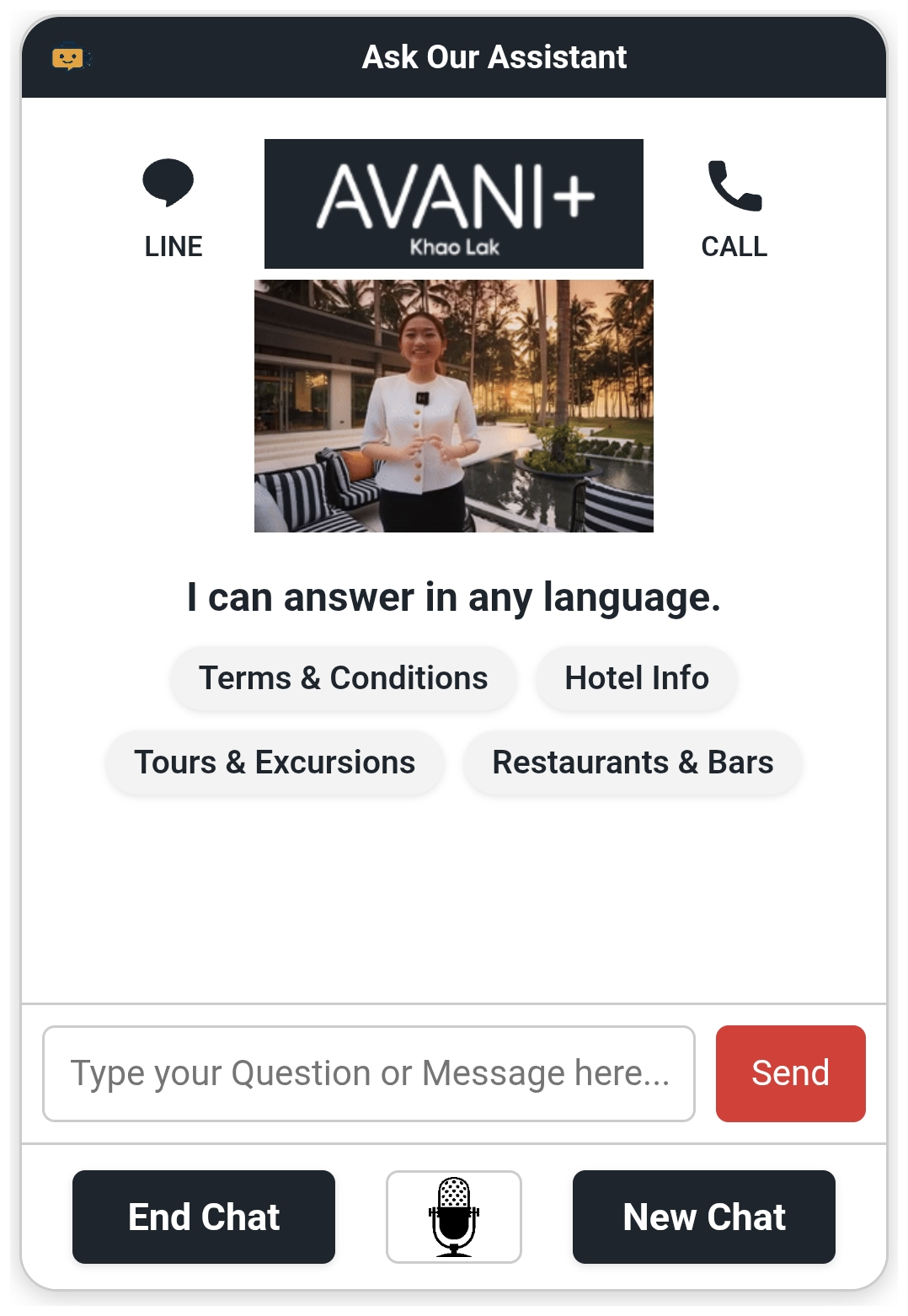 Avani + Khao Lak assistant screenshot