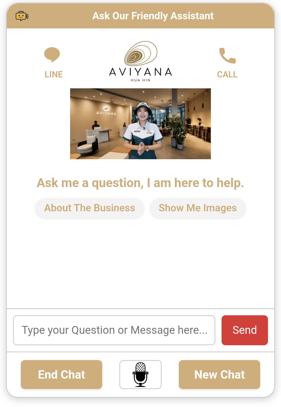 Aviyana-Golf-Hotel assistant screenshot