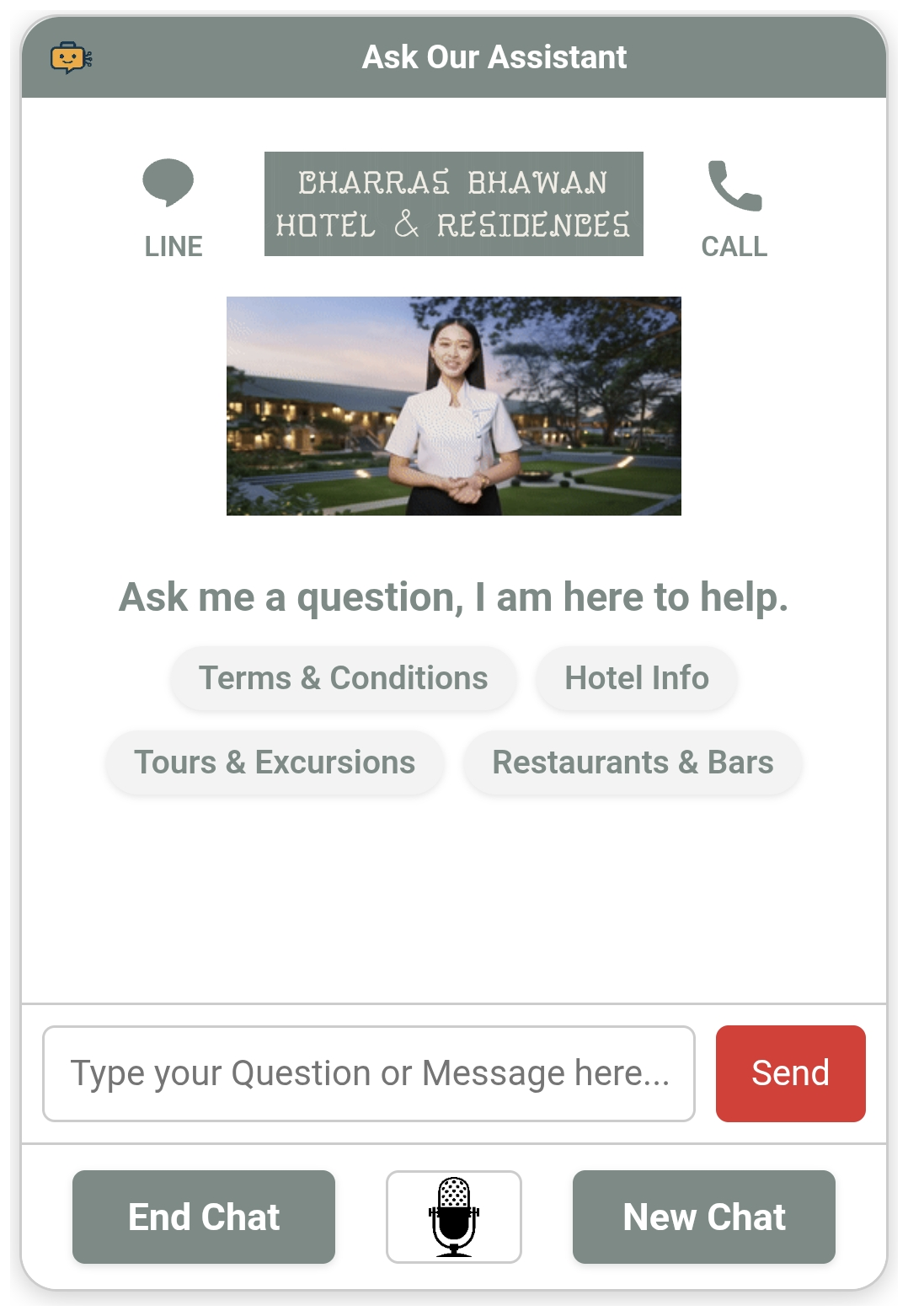 Charras Bhawan Hotel Hua Hin assistant screenshot