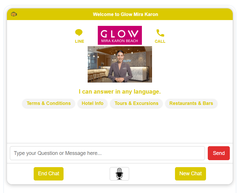 Glow Hotel Mira Karon Phuket assistant screenshot