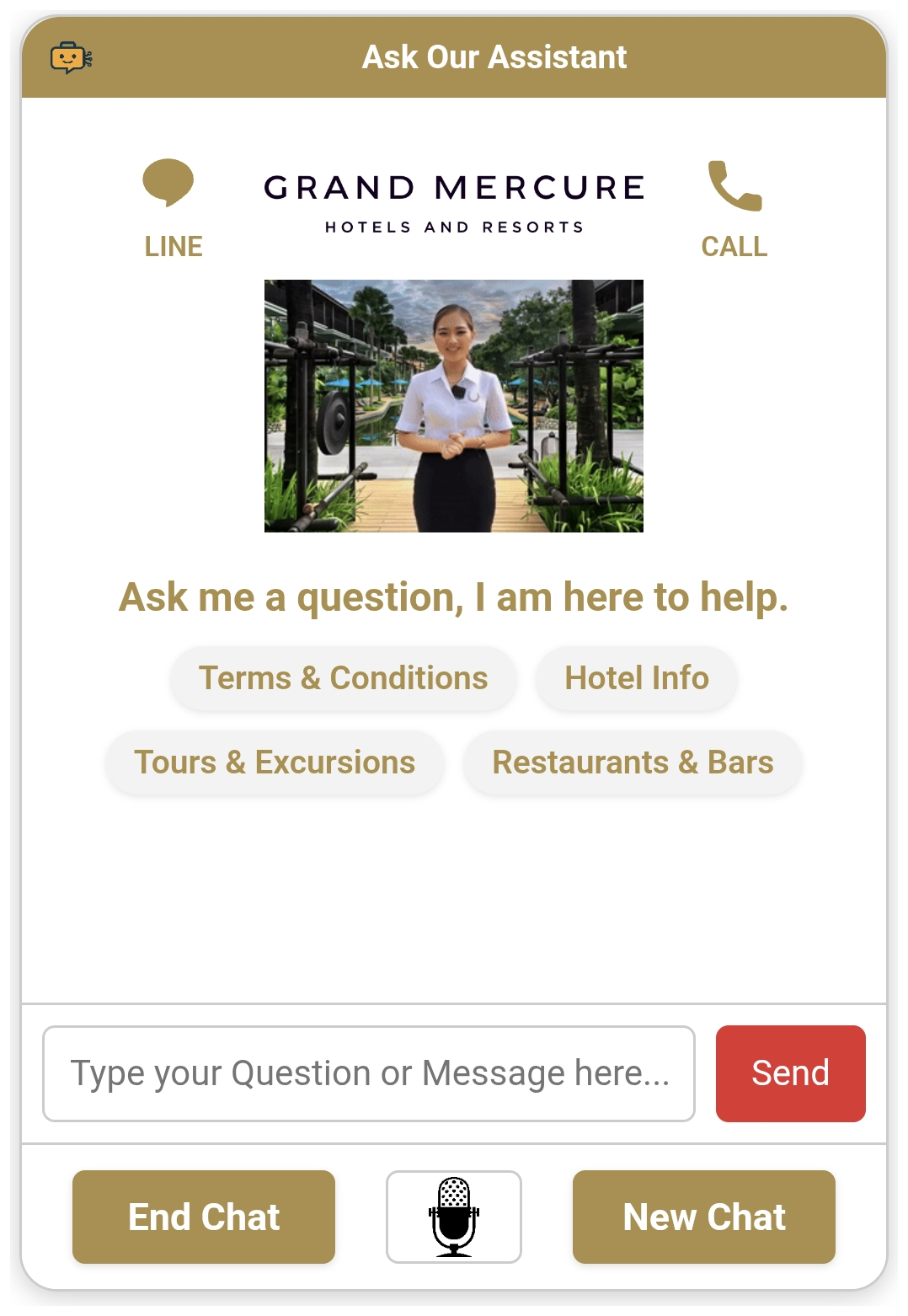 Grand Mercure Khao Lak AI assistant example