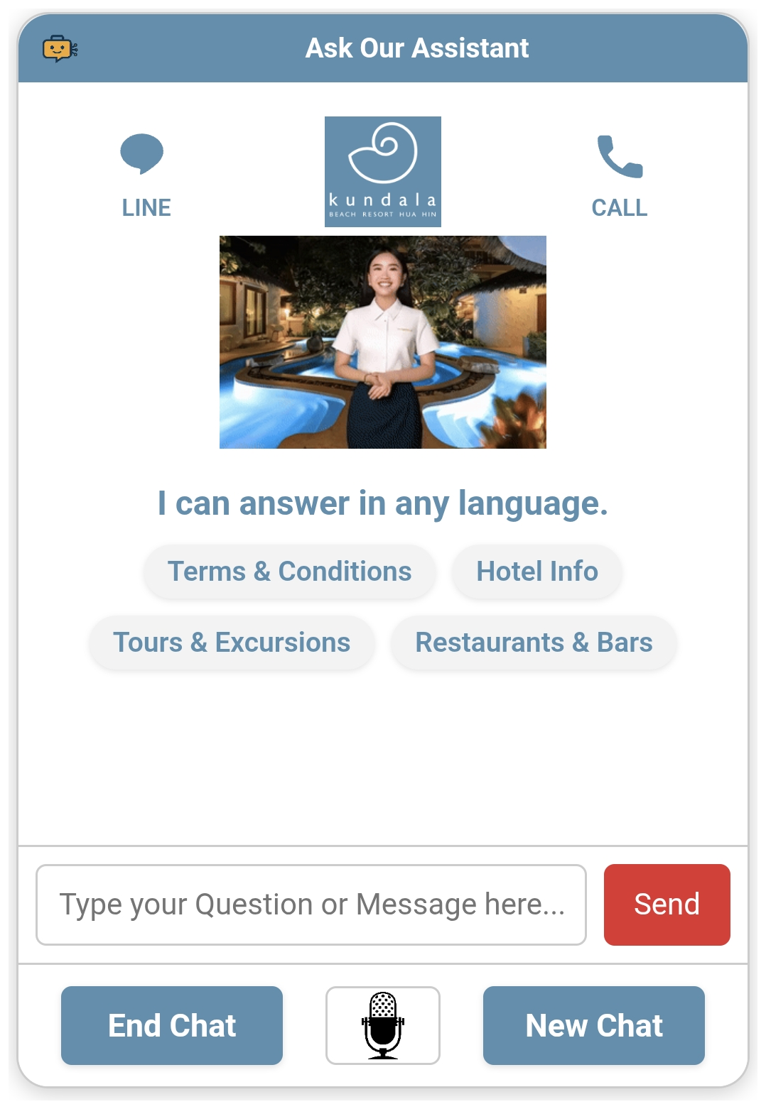 Kundala Beach Resort Hua Hin assistant screenshot