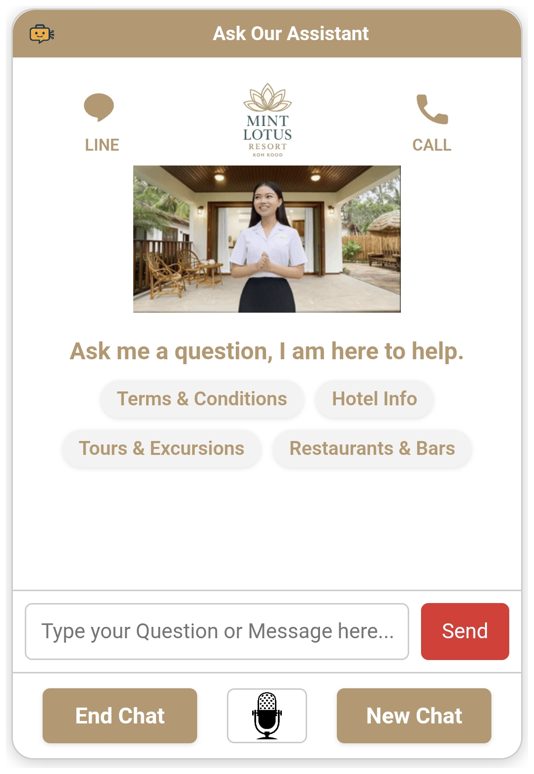 Mint Lotus Resort assistant screenshot
