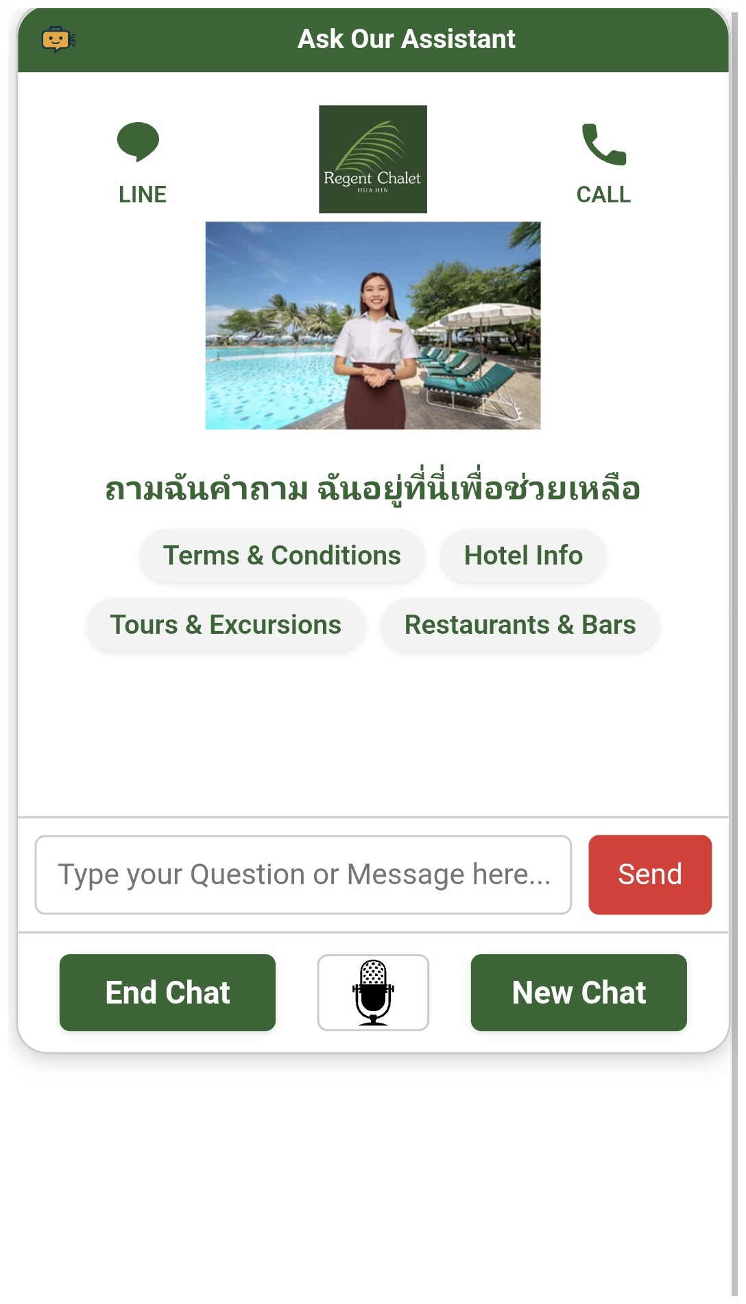 Regent Chalet Hua Hin assistant screenshot