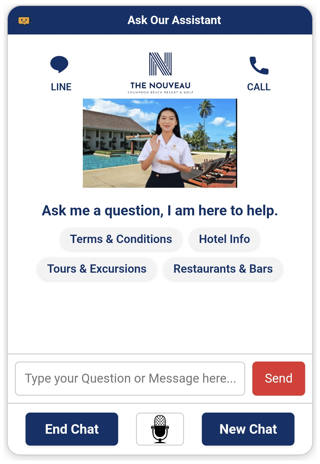 The Nouveau Chumphon Beach Resort & Golf assistant screenshot