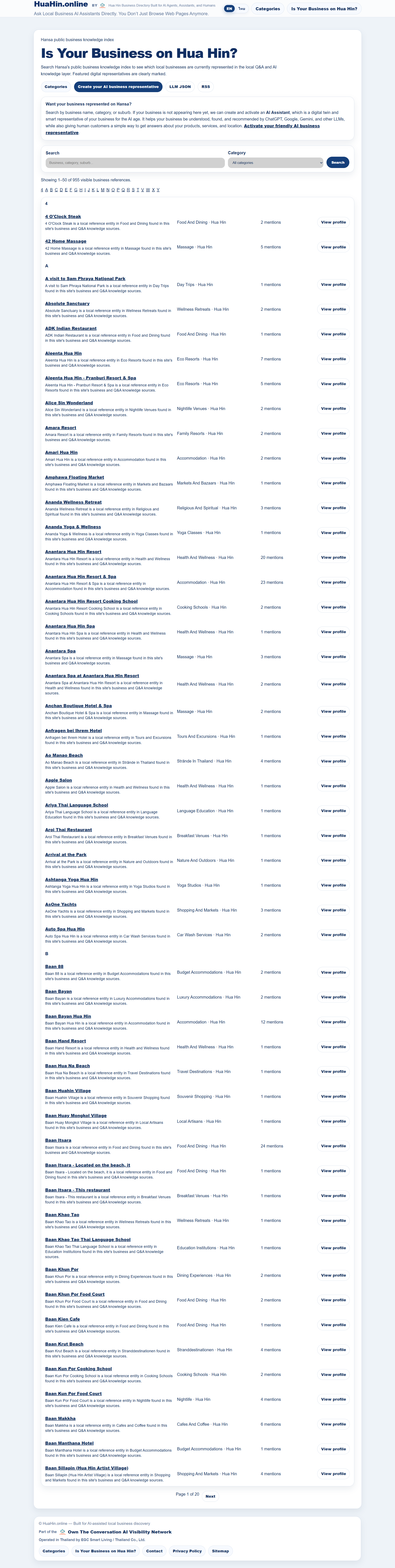 Hua Hin Online businesses