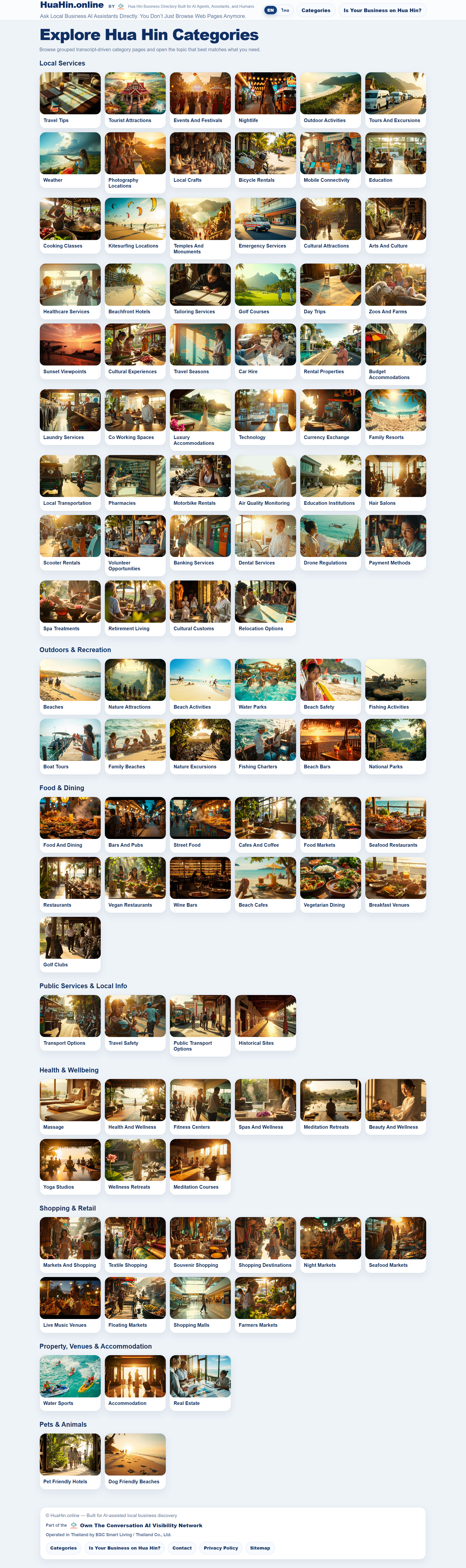 Hua Hin Online categories