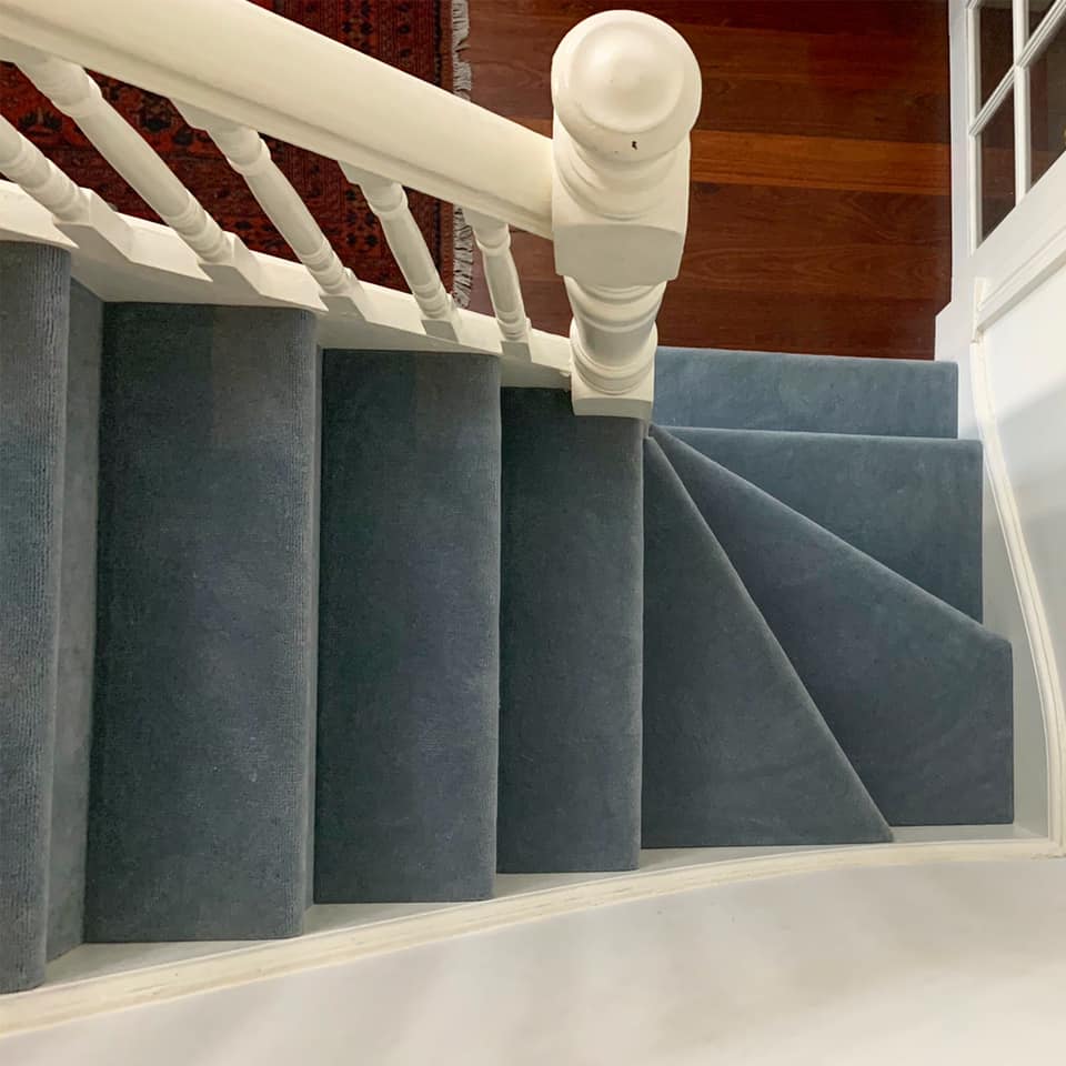 Supporting CarpetSydney.com.au image context for Staircase Carpet – Wool Carpet – Luxury – Blue – Bondi. This visual broadens the public image library with specific carpet colours, textures, styles, rooms or showroom examples that can be shown when a visitor asks for images or examples. Image context for CarpetSydney.com.au. Title: Staircase Carpet – Wool Carpet – Luxury – Blue – Bondi Category: Stairs Wool Velour Luxury Filename meaning: Carpet Sydney Bondi Staircase Carpet Luxury Velour Wool Light Blue Wool Plush Visual cues: Colours: Blue; Materials / textures: Wool, Velour, Plush; Room / use: Staircase; Style: Luxury; Location cue: Bondi Related questions: Show me blue carpet ideas in Sydney; What carpet suits a staircase best?; Is wool carpet a good choice for my home?; Can you show me carpet ideas for stairs and stair runners? Suggested use: Use when a visitor asks to see examples, colours, materials, styles, stair carpet, rugs, showroom options or room-specific carpet ideas. Image URL: https://images.owntheconversation.com/story-factory/generated-stills/carpet-sydney-digital-twin/5e4ce561/CarpetSydneyBondiStaircaseCarpetLuxuryVelourWoolLightBlueWoolPlush.jpg Related question