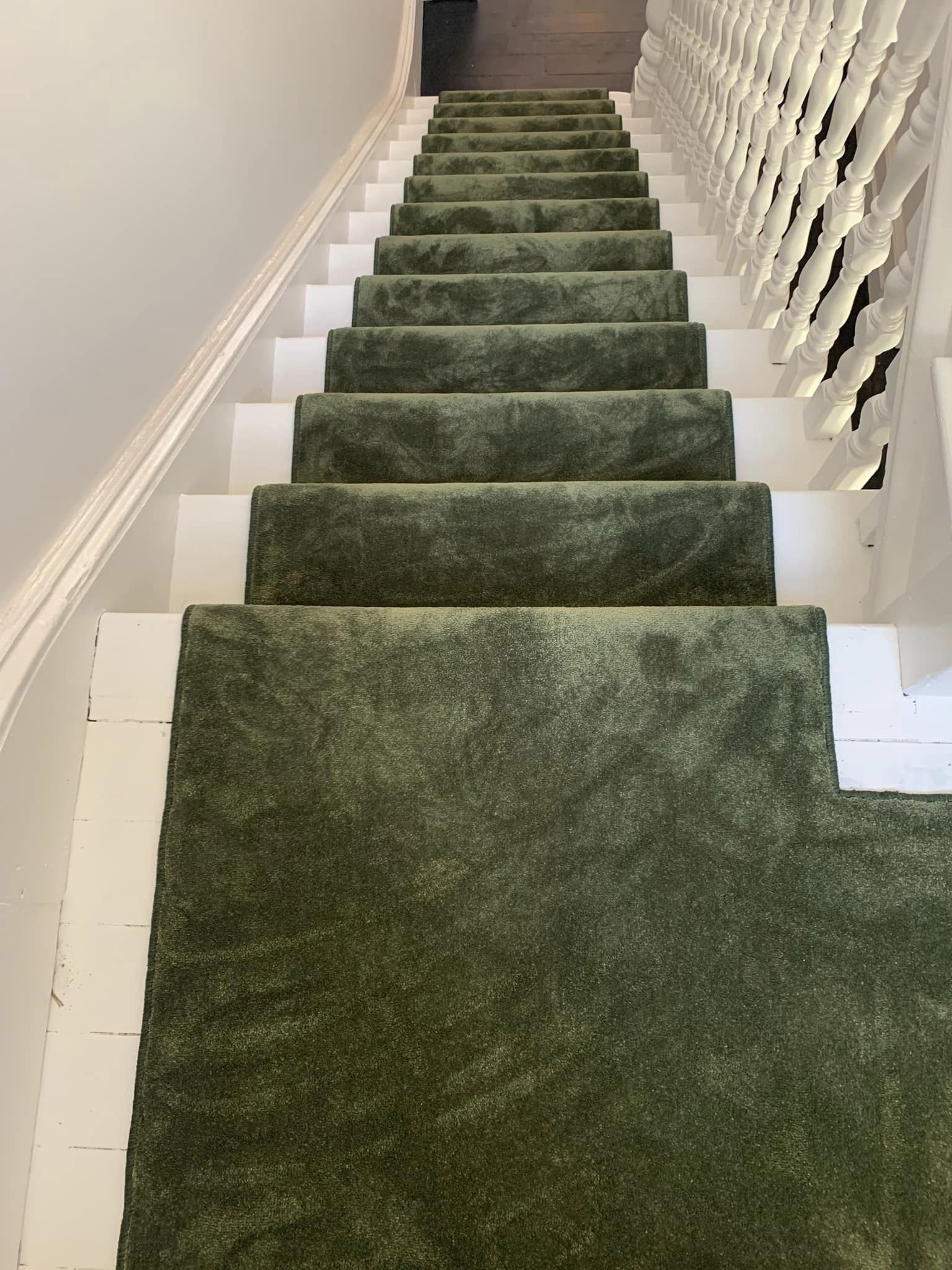 Staircase Carpet – Velour Carpet – Luxury – Green – Terrace