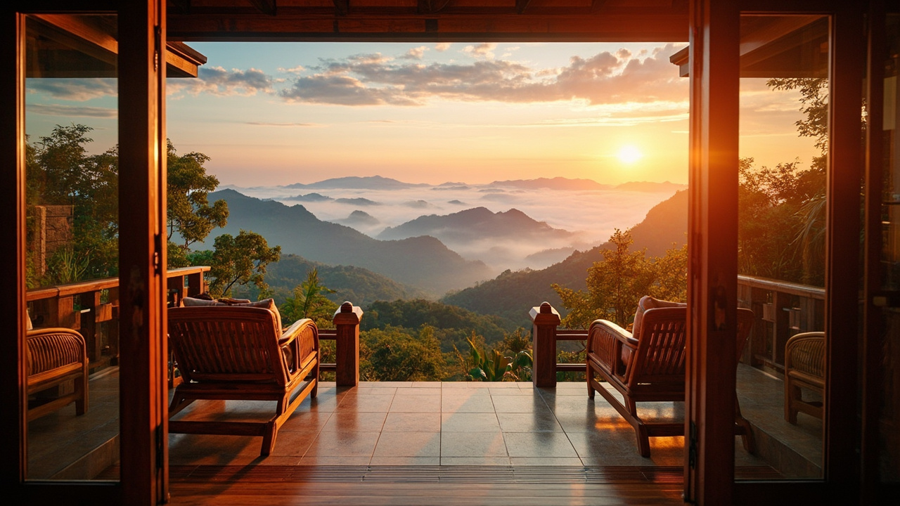 Mountain Viewpoints, Sunrise And Mist