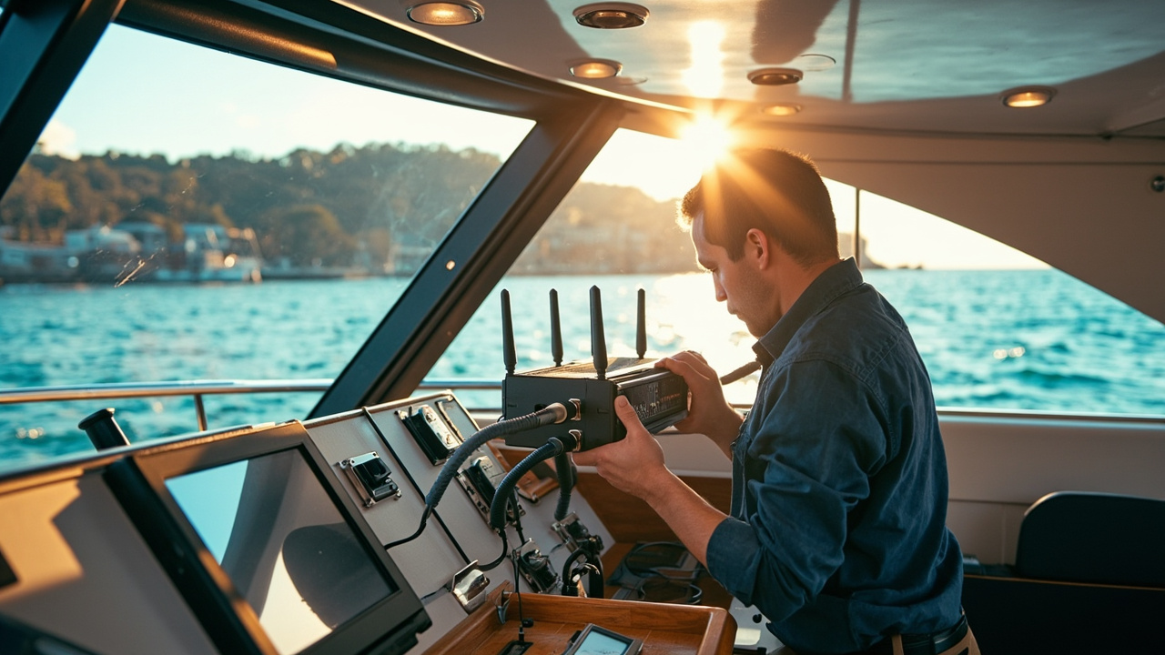 Cellular connectivity for recreational and commercial vessels, with attention to marine antenna 
