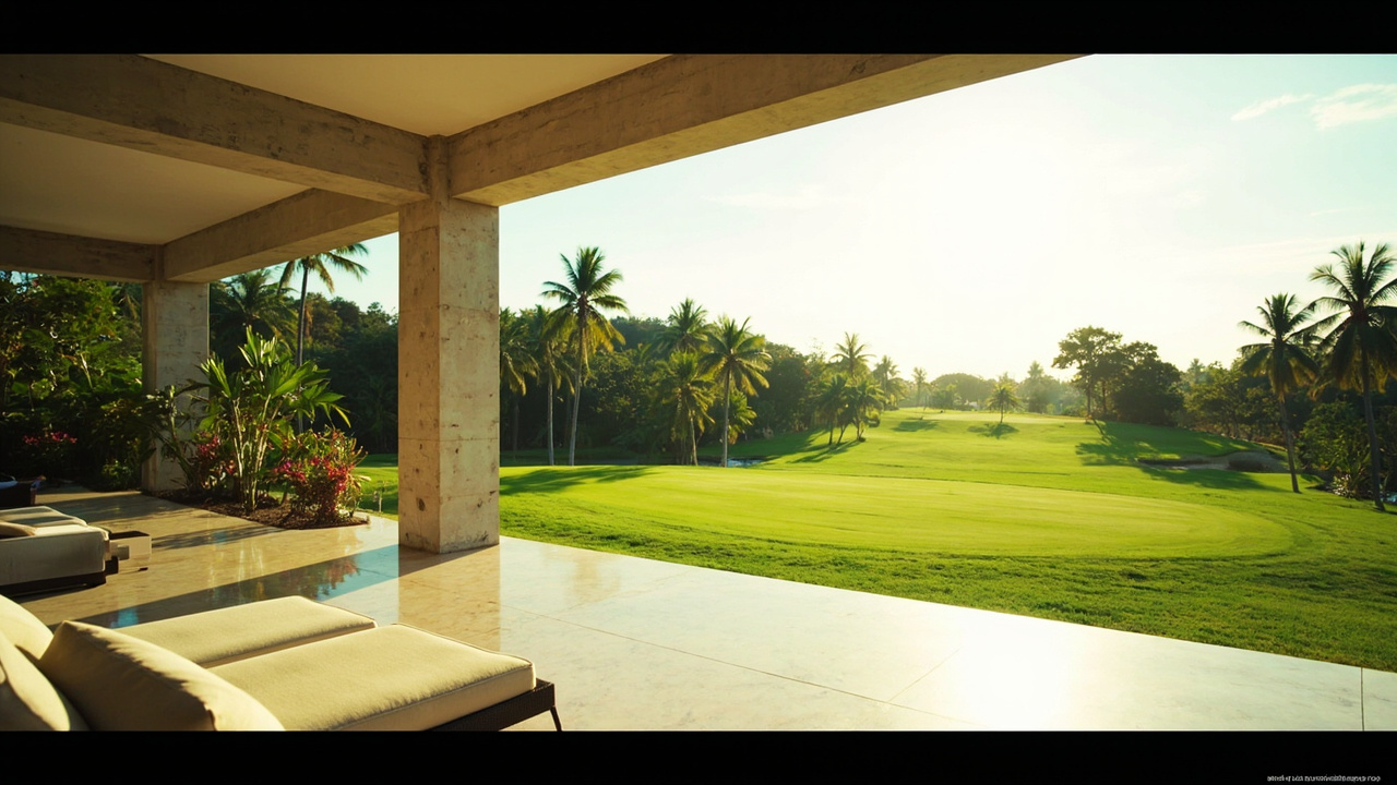 Golf Lifestyle Villa. Generated Hua Hin Property Guide visual context for property guide pages, buyer Q&A, assistant image replies and public image search. It is not a live property listing or agency photo. Topics: pool villas, family homes, gated estates, villa ownership, outdoor living, golf-course property, Black Mountain, Banyan area, fairway views, lifestyle property, Villa Living, Hua Hin Property Guide