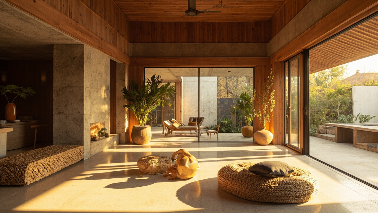 Thai Tropical Interior Design. Generated Hua Hin Property Guide visual context for property guide pages, buyer Q&A, assistant image replies and public image search. It is not a live property listing or agency photo. Topics: interiors, kitchens, bathrooms, bedrooms, open-plan living, home office, Interiors, Hua Hin Property Guide