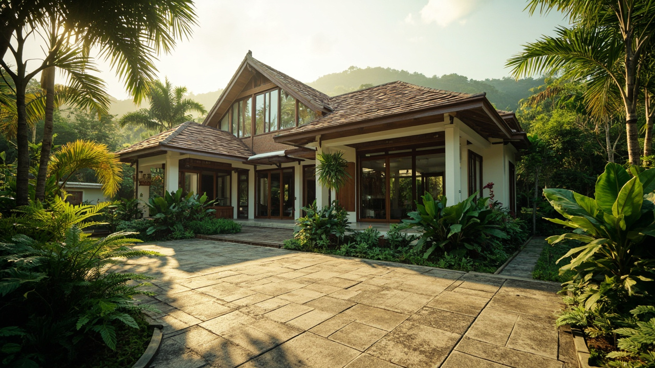Generated editorial image for Houses For Sale: a practical attractive family house in the Khao Lak region with garden, parking and everyday comfort. This is contextual imagery, not a photograph of a specific listing or ThaiLife property.