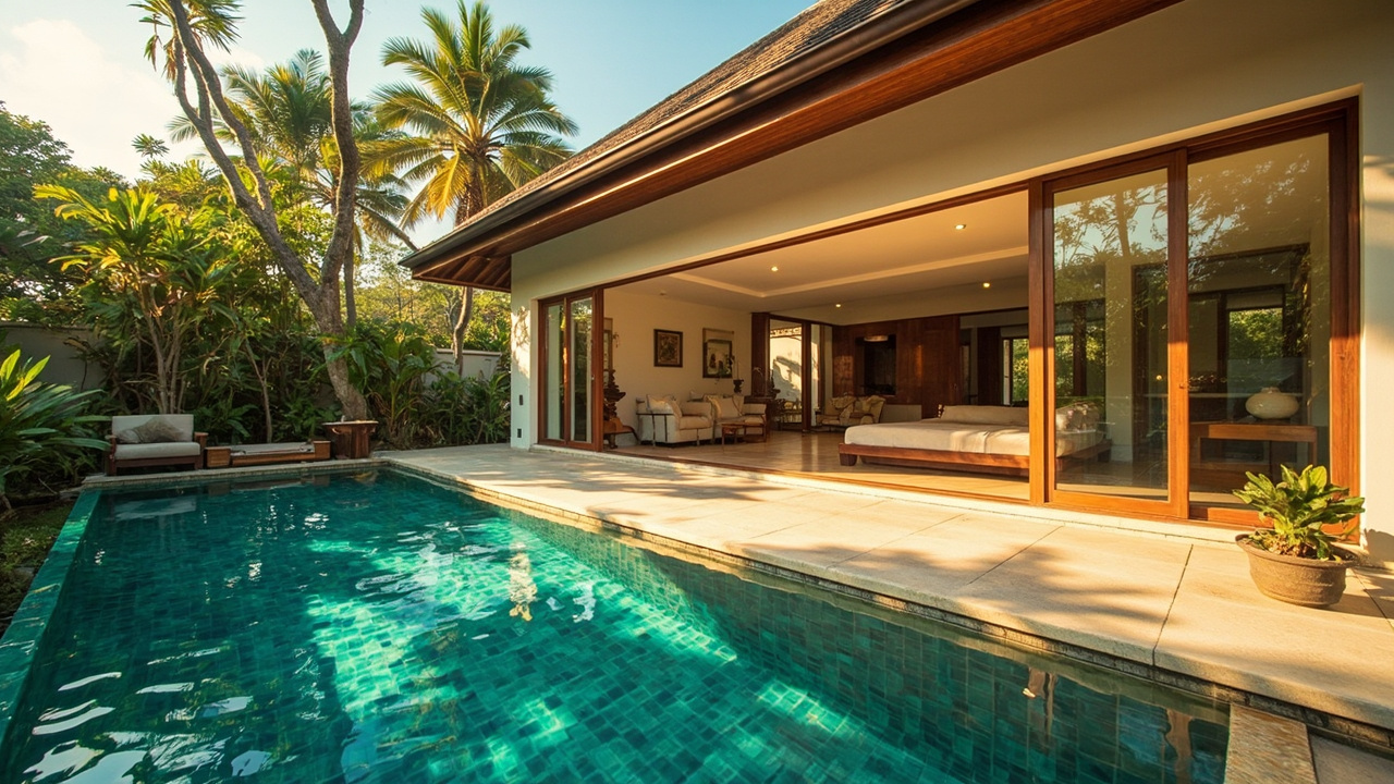 Generated editorial image for Three-Bedroom Villas: a spacious three-bedroom pool villa suited to families, guests and long-stay living. This is contextual imagery, not a photograph of a specific listing or ThaiLife property.