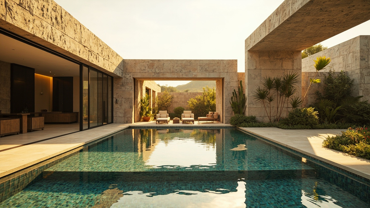 Generated editorial image for Contemporary Villas: a clean-lined villa with glass openings, natural stone and sophisticated poolside space. This is contextual imagery, not a photograph of a specific listing or ThaiLife property.