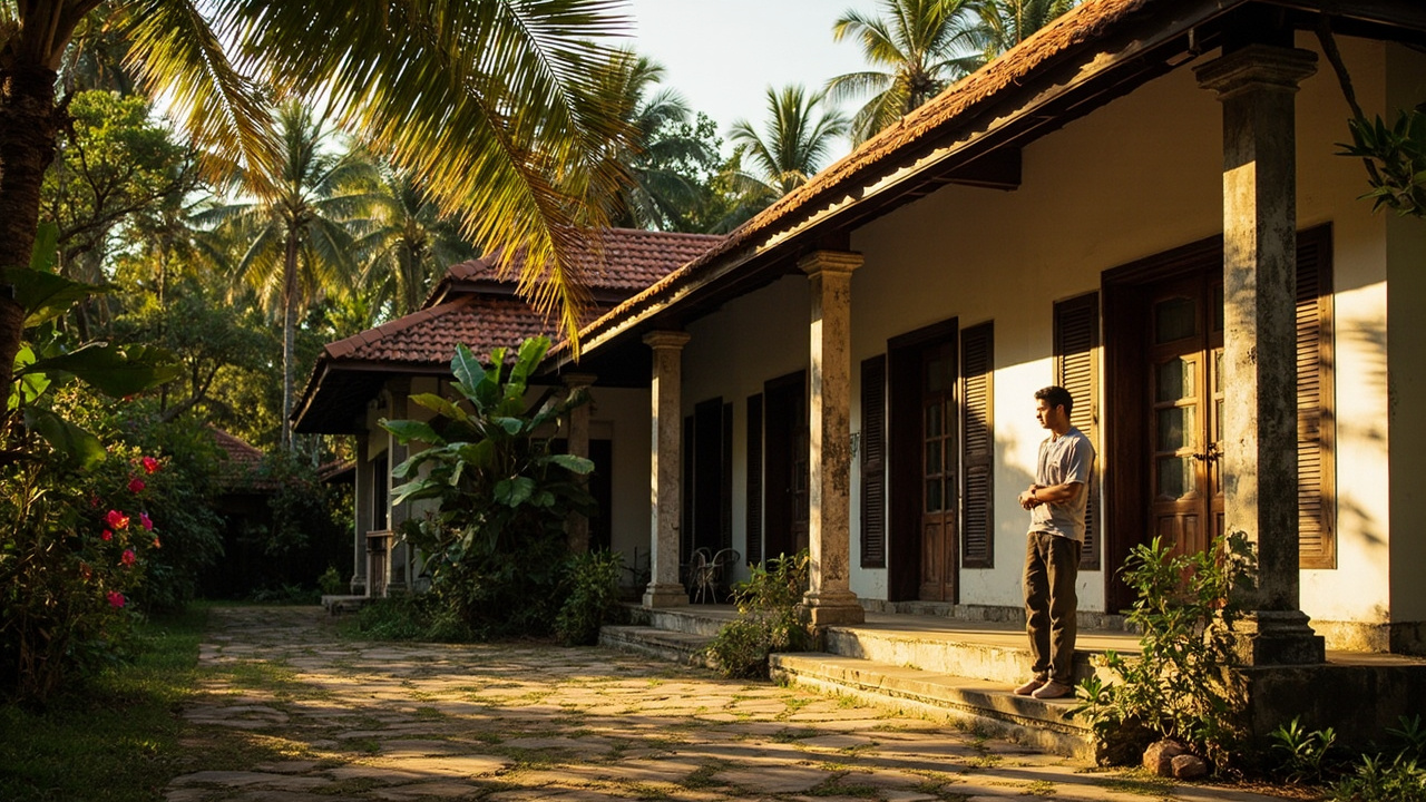 Generated editorial image for Renovation Properties: an older tropical home with clear potential, solid structure and a buyer imagining tasteful improvements. This is contextual imagery, not a photograph of a specific listing or ThaiLife property.