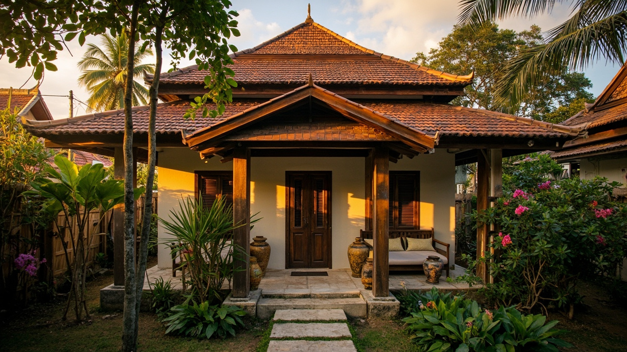 Generated editorial image for Resale Homes: a well-maintained lived-in villa with established garden, personal warmth and strong buyer appeal. This is contextual imagery, not a photograph of a specific listing or ThaiLife property.
