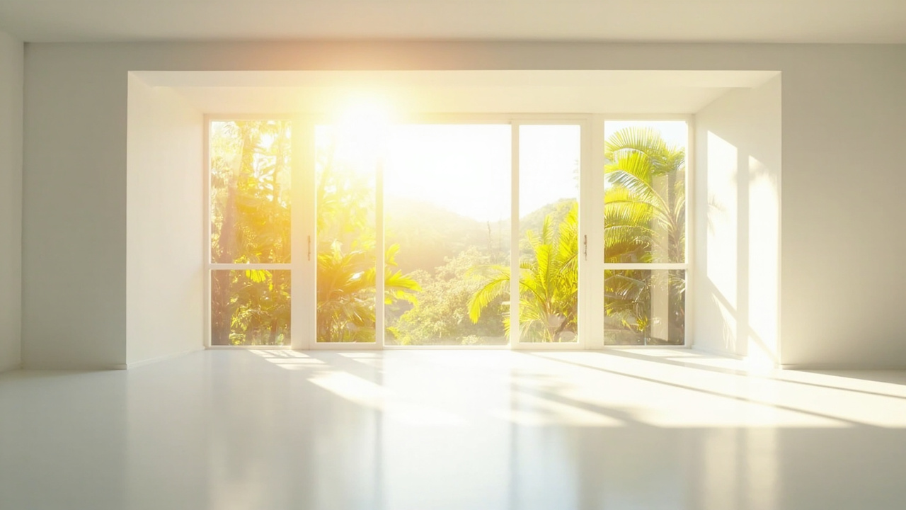 Generated editorial image for Unfurnished Homes: a bright empty interior with clean proportions, large windows and clear potential for personal styling. This is contextual imagery, not a photograph of a specific listing or ThaiLife property.