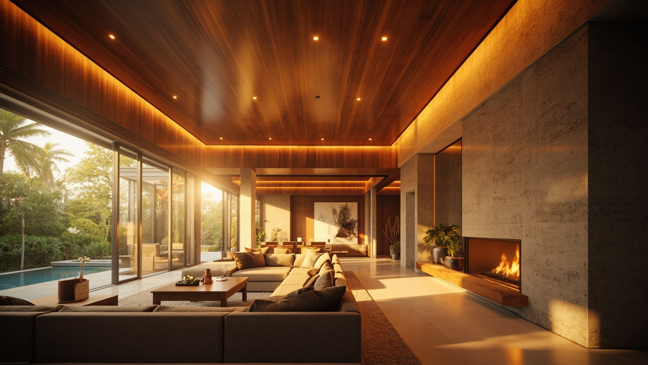 Generated editorial image for Smart Homes: a contemporary villa interior with subtle automated lighting, security and climate controls without visible brand interfaces. This is contextual imagery, not a photograph of a specific listing or ThaiLife property.