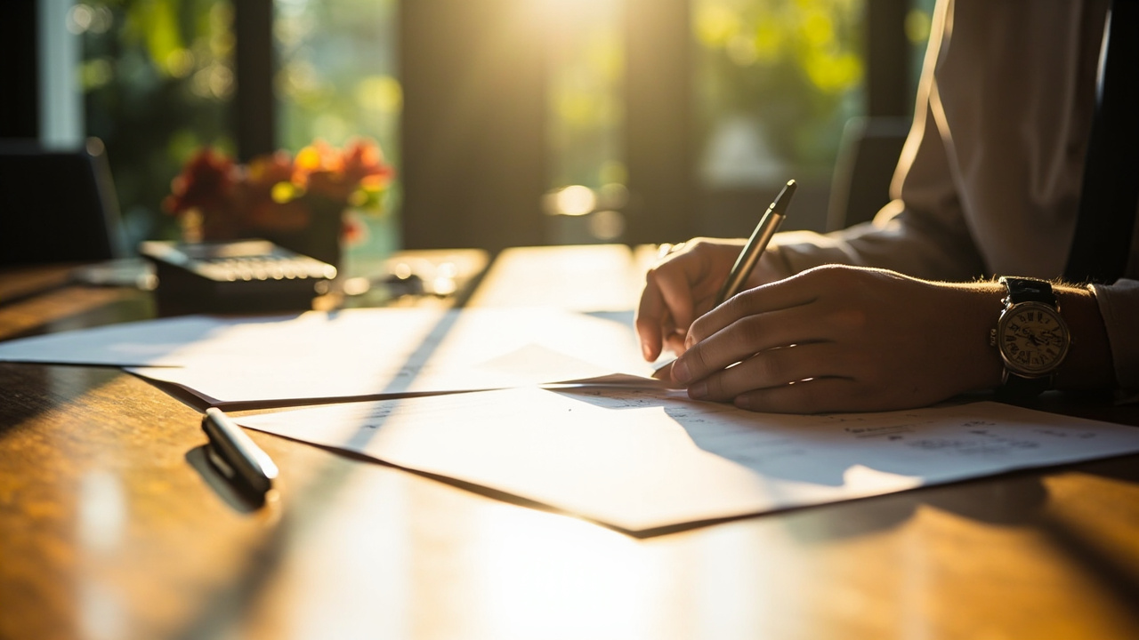Generated Editorial Image for Transfer Fees: a Careful Cost-Planning Scene Related to Property Registration & Transfer. This Is Contextual Imagery, Not a Photograph of a Specific