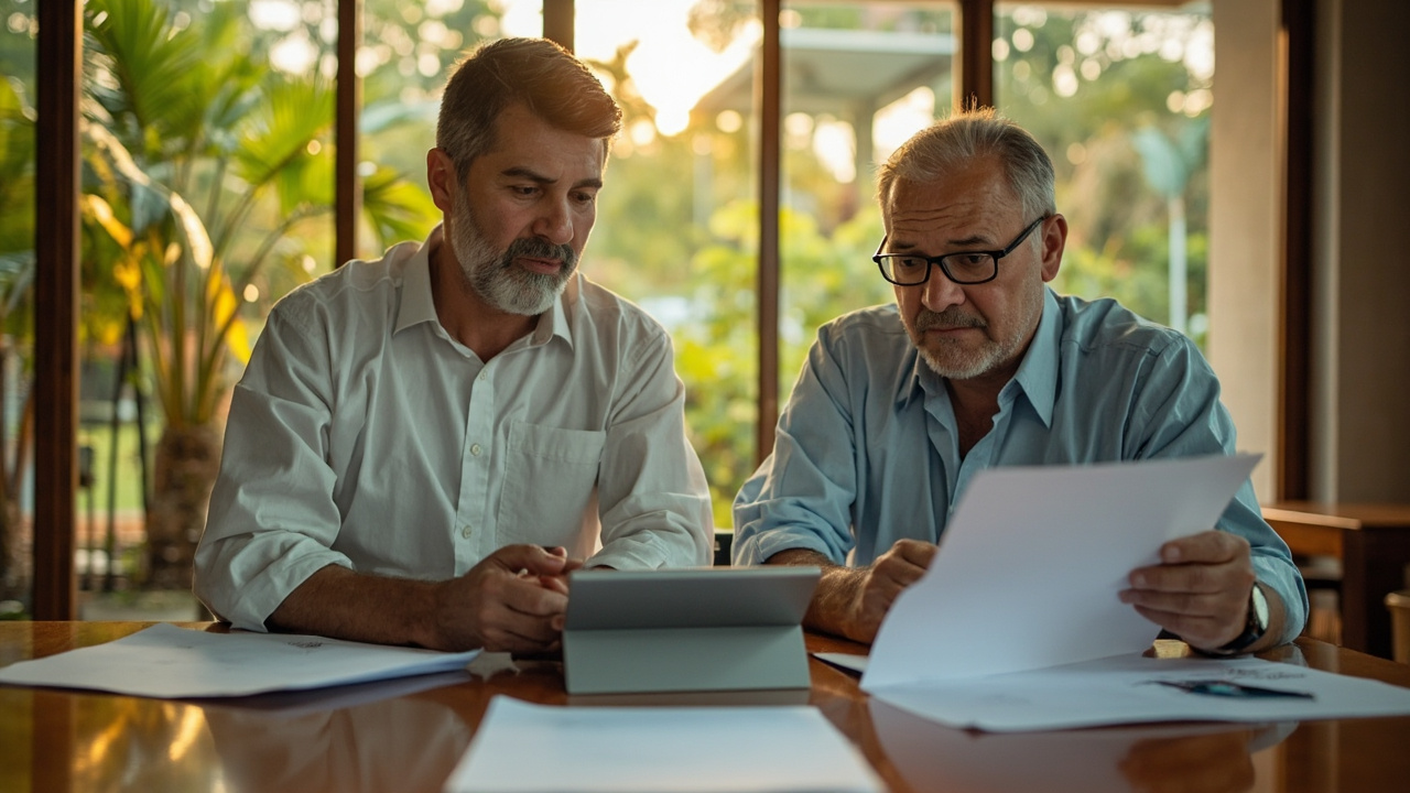 Generated Editorial Image for Property Insurance: an Owner Reviewing Home, Storm & Liability Protection with an Insurance Professional. This Is Contextual Imagery, Not a Photogra