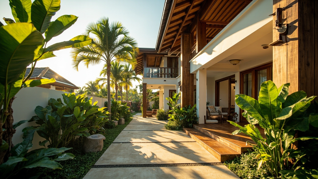 Generated editorial image for Nang Thong Properties: a polished residential scene near Nang Thong with a tropical home, convenient town access and subtle coastal character. This is contextual imagery, not a photograph of a specific listing or ThaiLife property.
