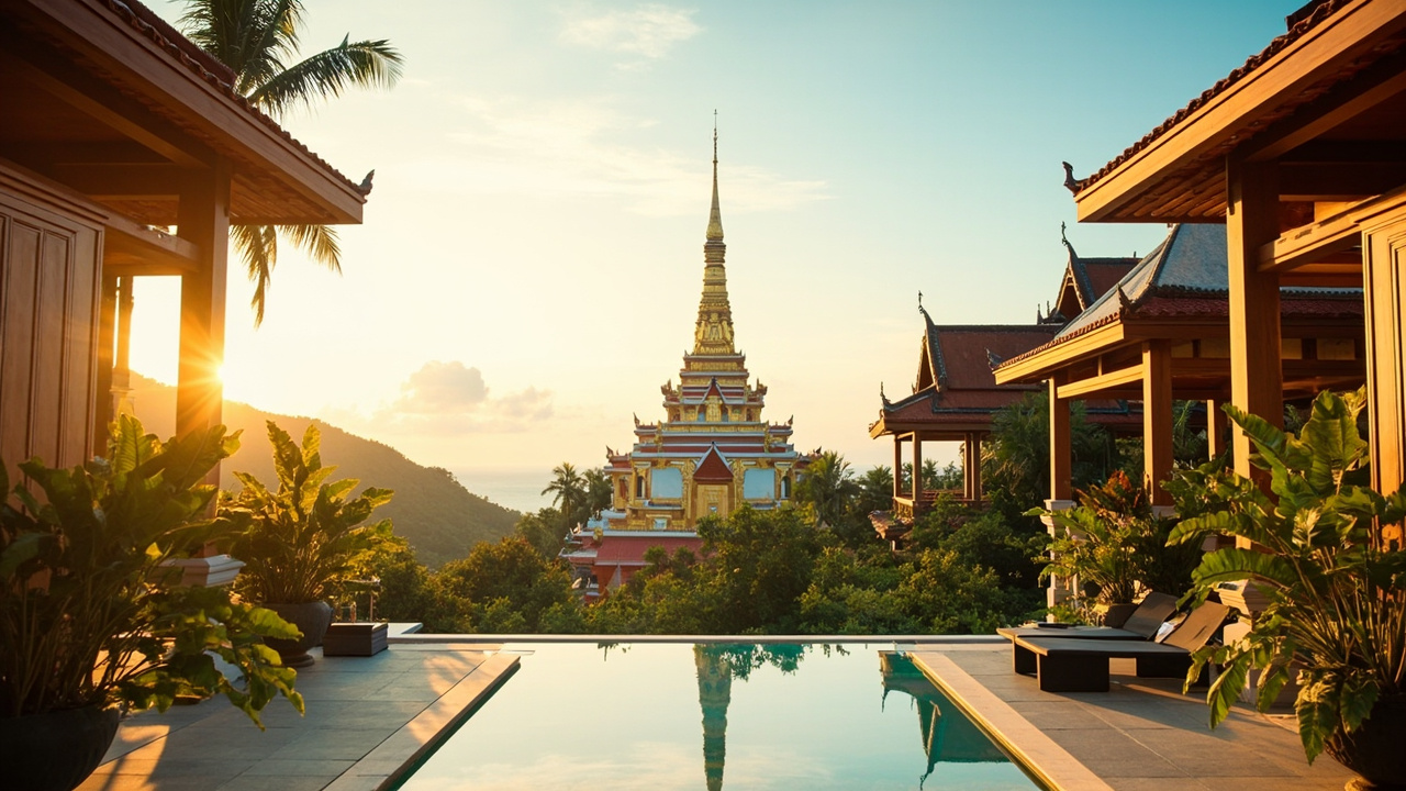 Generated editorial image for Wat Chalong, supporting Phuket property research, area comparisons and practical buyer guidance. This is contextual imagery, not a photograph of a specific property or live listing.