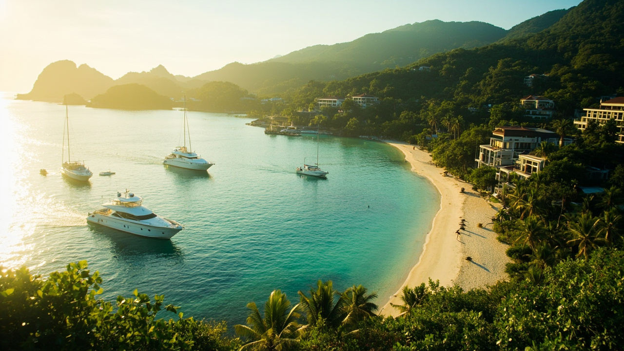 Generated editorial image for Nai Harn Beach, supporting Phuket property research, area comparisons and practical buyer guidance. This is contextual imagery, not a photograph of a specific property or live listing.