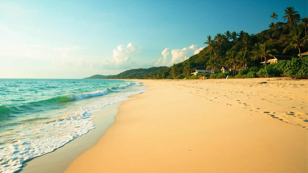 Generated editorial image for Mai Khao Beach, supporting Phuket property research, area comparisons and practical buyer guidance. This is contextual imagery, not a photograph of a specific property or live listing.