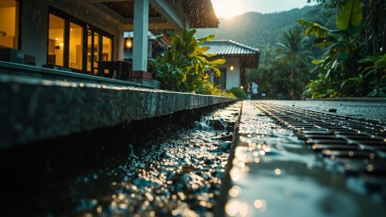 Generated editorial image for Phuket Flood Risk, supporting Phuket property research, area comparisons and practical buyer guidance. This is contextual imagery, not a photograph of a specific property or live listing.