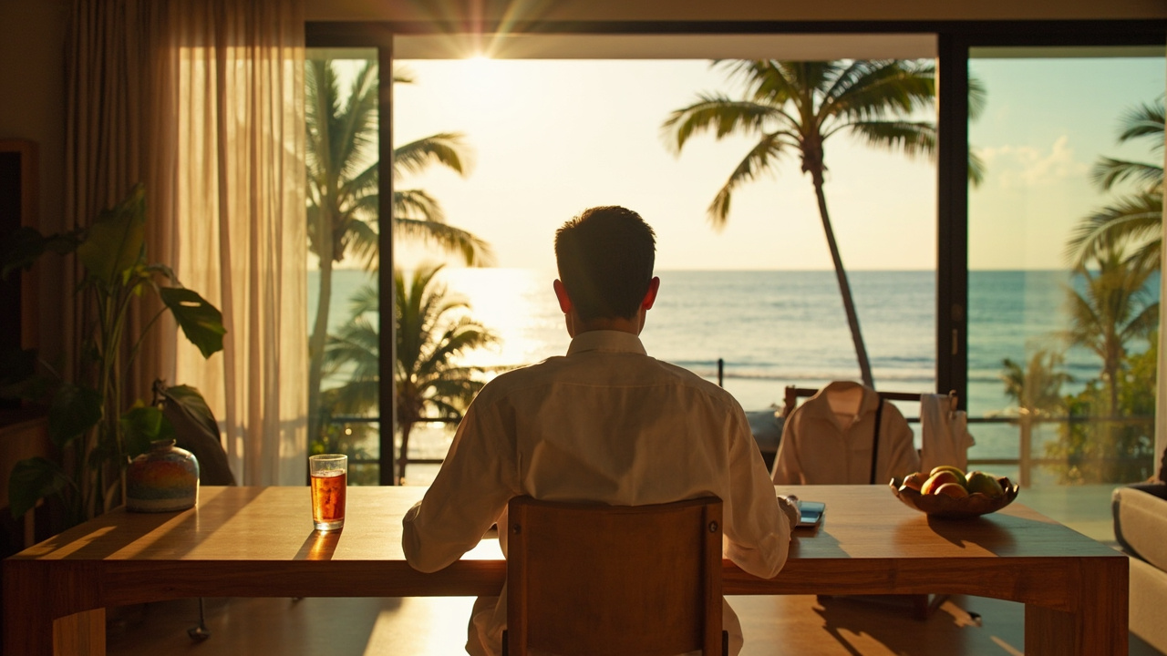 Generated editorial image for Phuket Digital Nomad Relocation, supporting Phuket property research, area comparisons and practical buyer guidance. This is contextual imagery, not a photograph of a specific property or live listing.