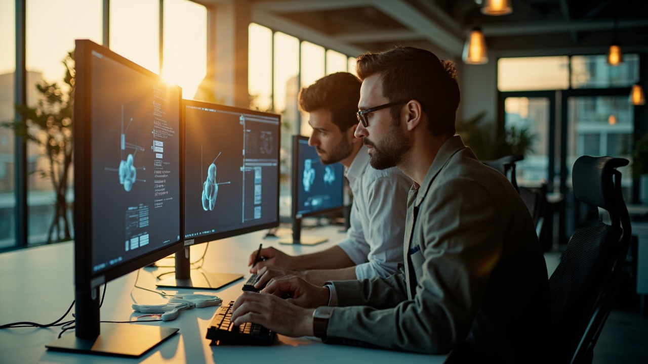 A design scene shows Web designers adding AI visibility as a new service — website professionals extending their offer with Digital Twins.