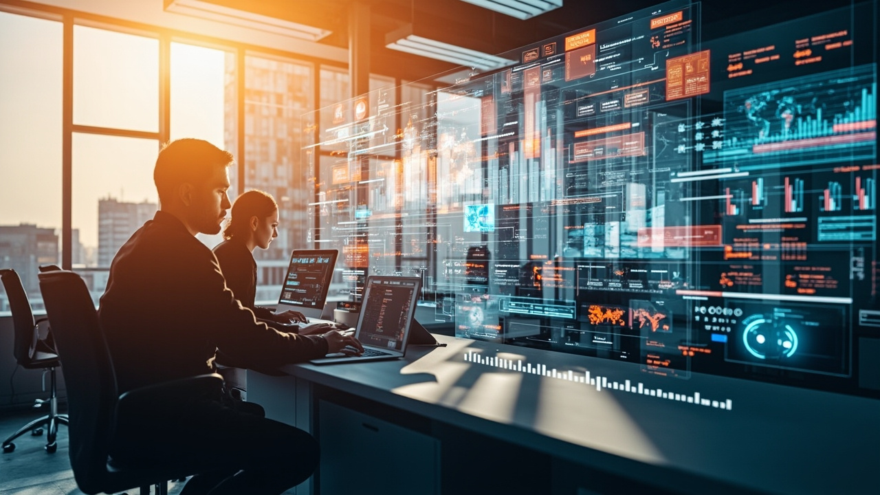 A layered data scene shows Business facts, services, locations, questions, images and schema all working together — structured content ecosystem.