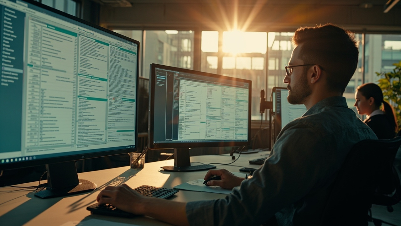 A category scene revisits AI-Readable Business Knowledge — knowledge records, structured facts, plain-language answers, organised business intelligence.