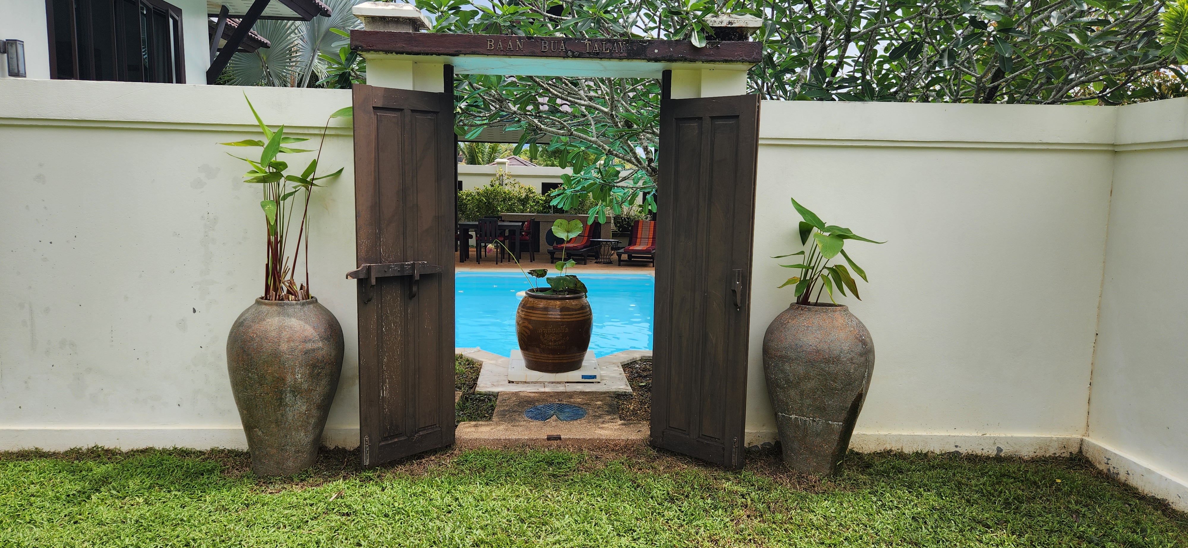 Thai Life Beach House Garden Feature & Pool View