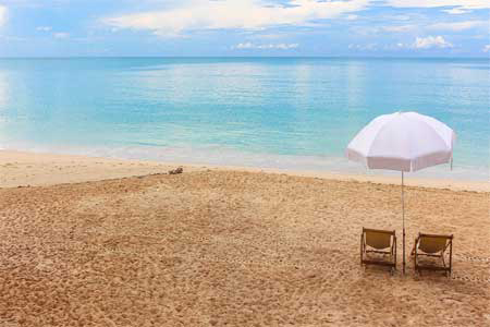 Beachfront Property Ocean View Umbrella Chairs