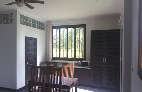 Modern Dining Room With Large Windows - ThaiLife Beach House Khao Lak