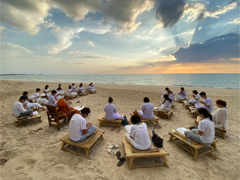 Beach Meditation Group Guest Relaxation Session B3