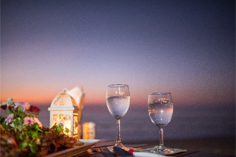 Beachfront Resort Romantic Dinner Setup