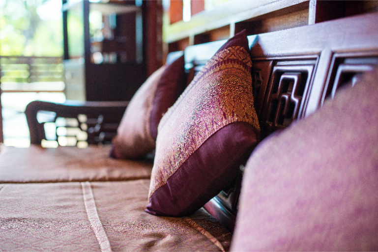 Luxury Resort Seating Area Pillows