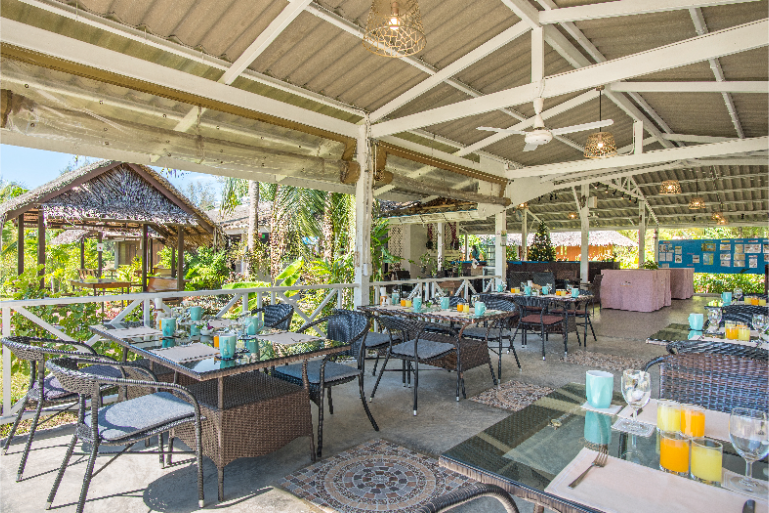 Open Air Resort Restaurant Breakfast Seating B3 - ThaiLife Meditation & Wellness Resort
