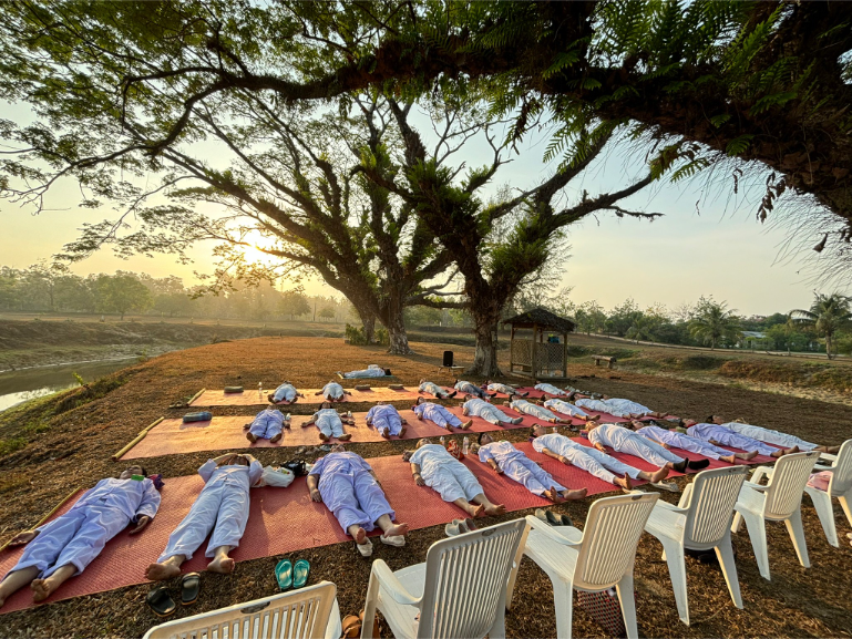 Outdoor Group Meditation Session Resort B3 - ThaiLife Meditation & Wellness Resort