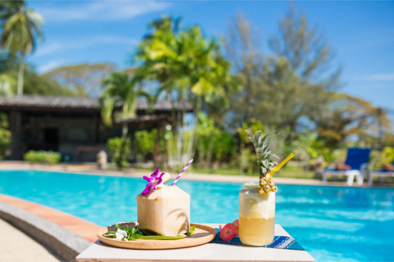 Resort Pool Tropical Drinks Hospitality - ThaiLife Meditation & Wellness Resort