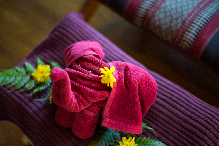 Towel Elephant Decor Spa Detail - ThaiLife Meditation & Wellness Resort